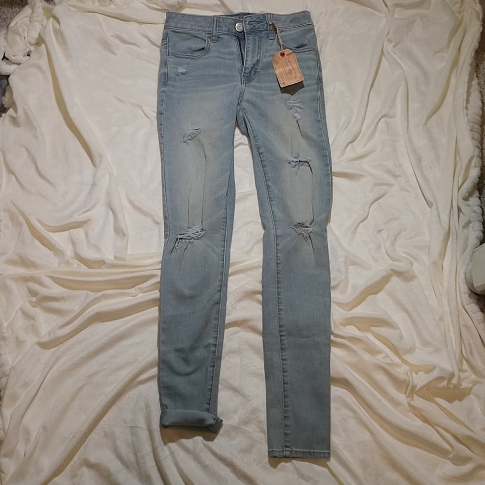 Hi-rise am. Eagle jeggings